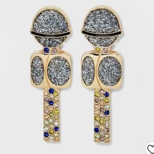 NWT SUGARFIX by BaubleBar 'Drop The Mic' Statement Earrings - Silver